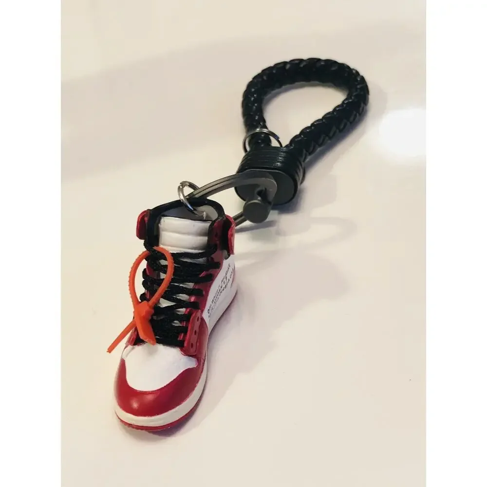 Nike Off-white Chicago Air Jordan 1 Sneakers Mini Model Rings Keychain